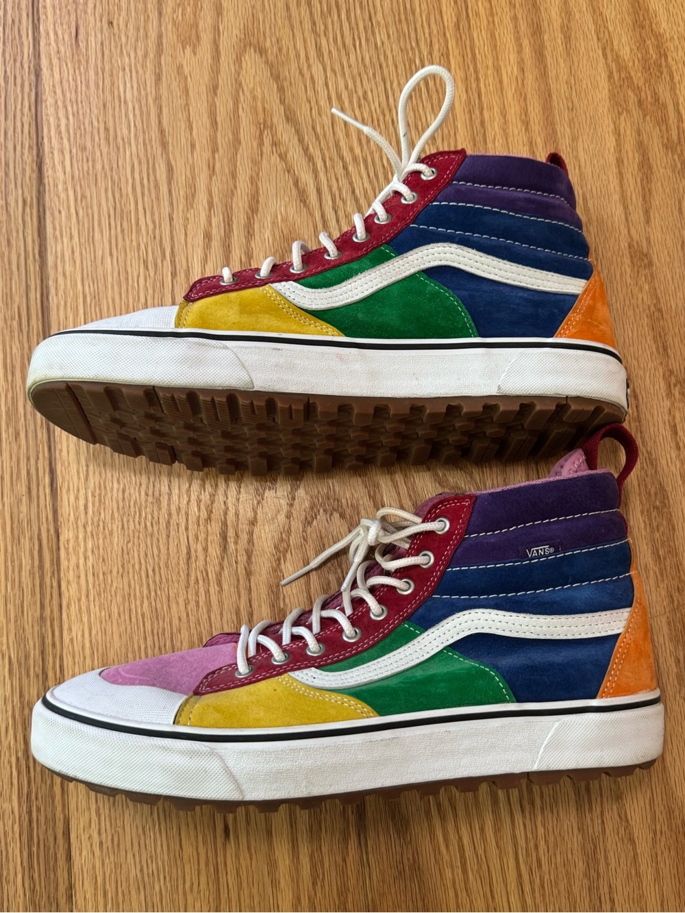 Vans Sk8-Hi MTE 2.0 DX 'Rainbow' Colorblock Suede Men’s Size 13